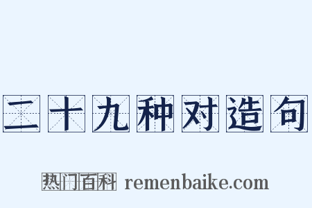 二十九种对造句是什么意思的图片